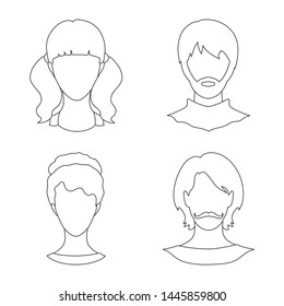 Vector illustration of professional and photo logo. Collection of professional and profile stock vector illustration.