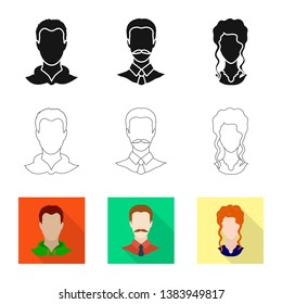 Vector illustration of professional and photo sign. Collection of professional and profile stock vector illustration.