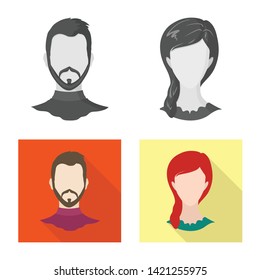 Vector illustration of professional and photo sign. Collection of professional and profile stock vector illustration.