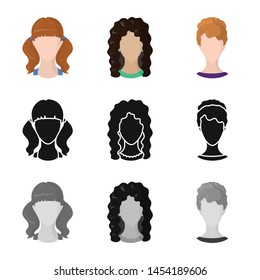 Vector illustration of professional and photo sign. Collection of professional and profile stock vector illustration.