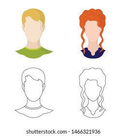 Vector illustration of professional and photo sign. Collection of professional and profile stock vector illustration.