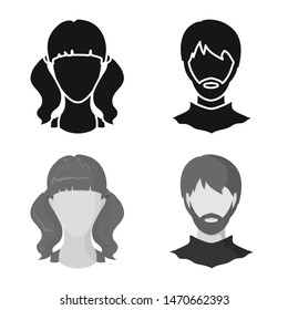 Vector illustration of professional and photo sign. Collection of professional and profile stock symbol for web.