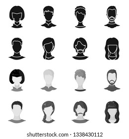 Vector illustration of professional and photo symbol. Collection of professional and profile stock vector illustration.