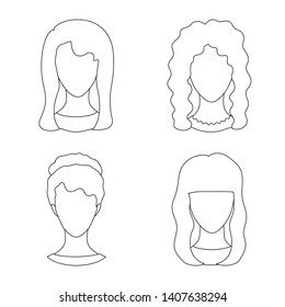 Vector illustration of professional and photo symbol. Set of professional and profile vector icon for stock.