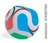 Vector illustration of a professional soccer ball for the global tournament in 2026.