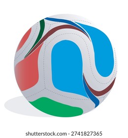 Vector illustration of a professional soccer ball for the global tournament in 2026.