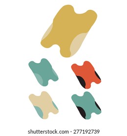 vector illustration of professional swimming equipment set in flat design style