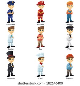 A vector illustration of professionals people