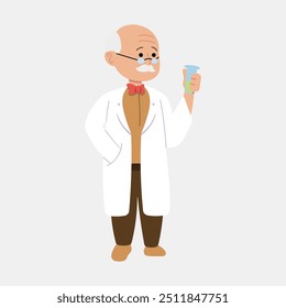 Vector Illustration of a Professor in an Academic Setting