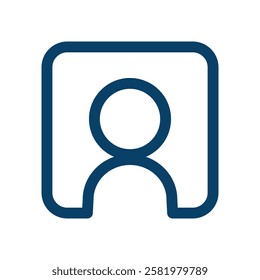 Vector illustration of a profile icon