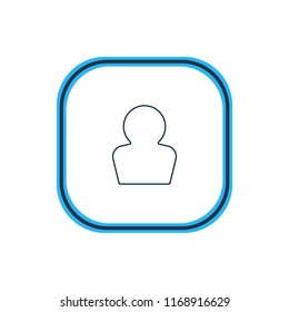 Vector illustration of profile icon line. Beautiful UI element also can be used as avatar icon element.