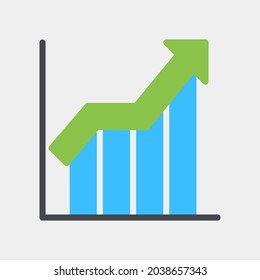 Vektorgrafik von Profitsymbol im flachen Stil für Projekte, Verwendung für mobile App-Präsentationen auf der Website