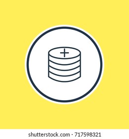 Vector Illustration Of Profit Outline. Beautiful Wholesale Element Also Can Be Used As Plus Element.