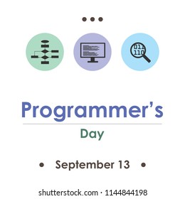 Vector Illustration For Programmers Day In September