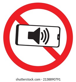 Vector illustration of prohibited from using mobile phones