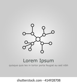 Vector illustration of project connection  icon. Premium quality web icon