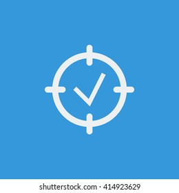 Vector illustration of project goal icon. Premium quality web icon