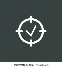 Vector illustration of project goal icon. Premium quality web icon.