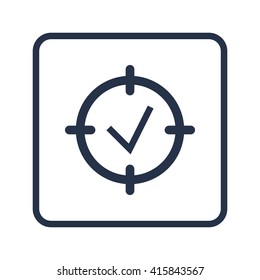 Vector illustration of project goal icon. Premium quality web icon.