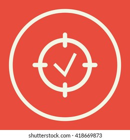 Vector illustration of project goal icon. Premium quality web icon.?