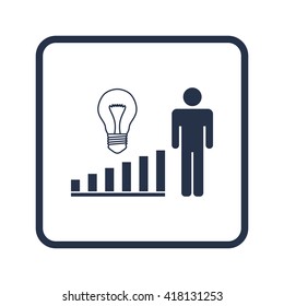 Vector illustration of project idea icon. Premium quality web icon.