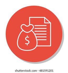 Vector Illustration Of Project Management Icon On Money, Revenue And Reports In Trendy Flat Style. Project Management Isolated Icon For Web, Mobile And Infographics Design, EPS10.