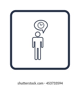 Vector Illustration Of Project Management Outline Human Resource Icon
