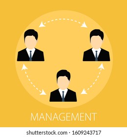 Vector Illustration Of Project Manager And Business Concept With 