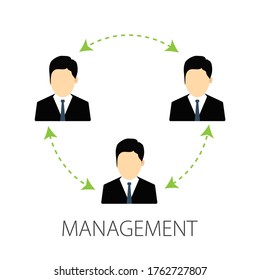 Vector Illustration Of Project Manager & Business Concept With 