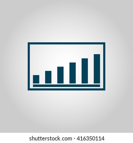 Vector illustration of Project stats sign icon on grey background.