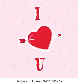 Vector illustration Promise Day Valentine’s Day editable post template