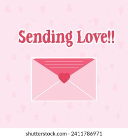 Vector illustration Promise Day Valentine’s Day editable post template