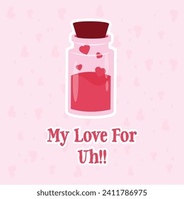 Vector illustration Promise Day Valentine’s Day editable post template