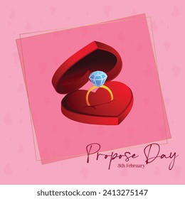 Vector illustration Promise Day Valentine’s Day editable post template