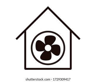 Vector Illustration zur Förderung der Lüftung des Raumes Luft . 