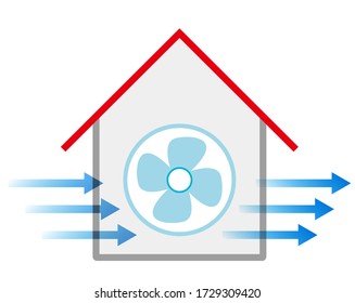 Vector Illustration zur Förderung der Lüftung des Raumes Luft . 
