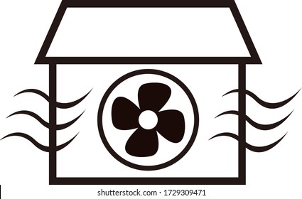 Vector Illustration zur Förderung der Lüftung des Raumes Luft . 