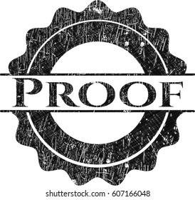 Vector Illustration of Proof chalkboard emblem
