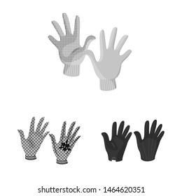 Vector illustration of property and distinctive sign. Collection of property and textile stock symbol for web.