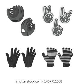 Vector illustration of property and distinctive symbol. Set of property and textile stock symbol for web.