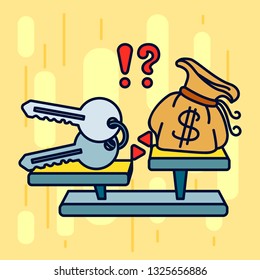 Vector illustration, property valuation.