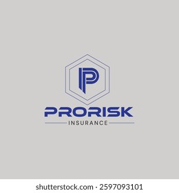 Vector illustration of a prorisk with the words protection. Suitable for insurance companies, Security Service, and safety anti virus product. Security logo template.