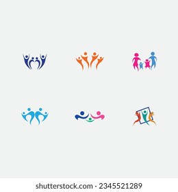 vector illustration of prosperous family logo design template