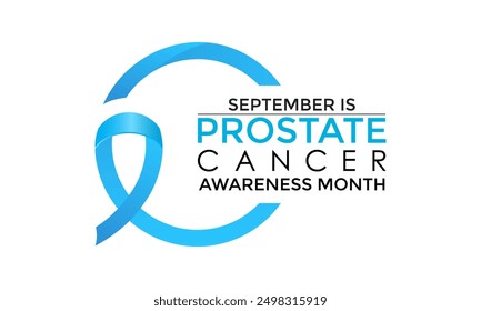 vector illustration Prostate Cancer Awareness Realistic Light-Blue Ribbon with mustache .Background, placard, banner design template.