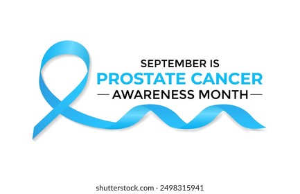 vector illustration Prostate Cancer Awareness Realistic Light-Blue Ribbon with mustache .Background, placard, banner design template.