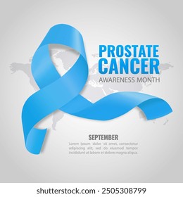 Vector Illustration of prostate cancer awareness month. Banner with Ribbon
