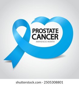 Vector Illustration of prostate cancer awareness month. Banner with Ribbon
