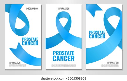 Vector Illustration of prostate cancer awareness month. Banner with ribbon. Use as advertising, invitation, banner.
