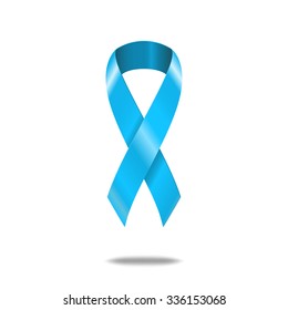 Vector Illustration of Prostate cancer ribbon awareness for Design, Website, Background, Banner. Ribbon with mustache Element. Template for novembro azul