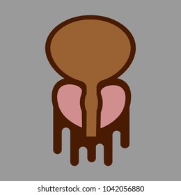 vector illustration of prostatitis. sexual infections, prostate. Modern flat cartoon style, bright and cute.